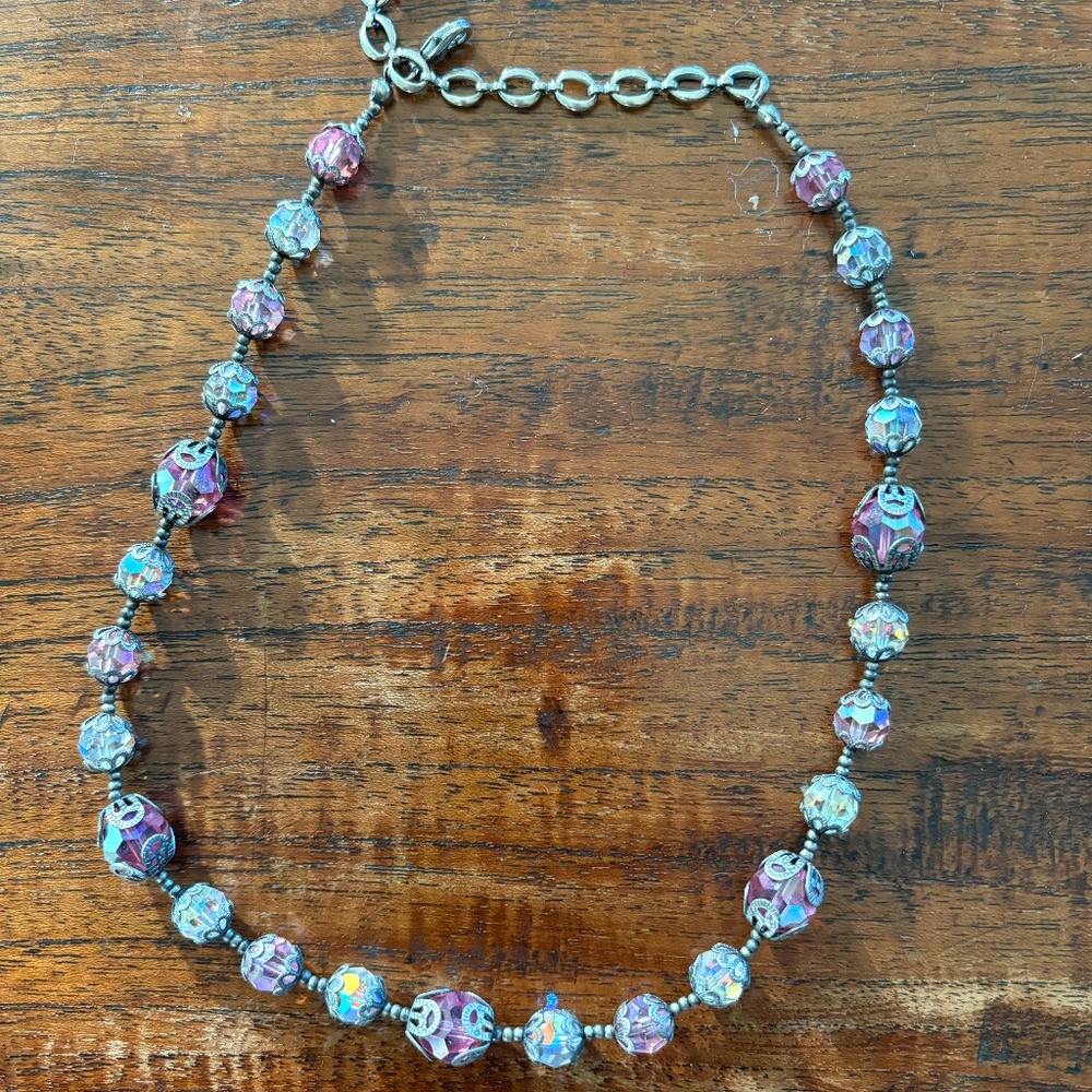 Vintage Inspired Crystal Necklace